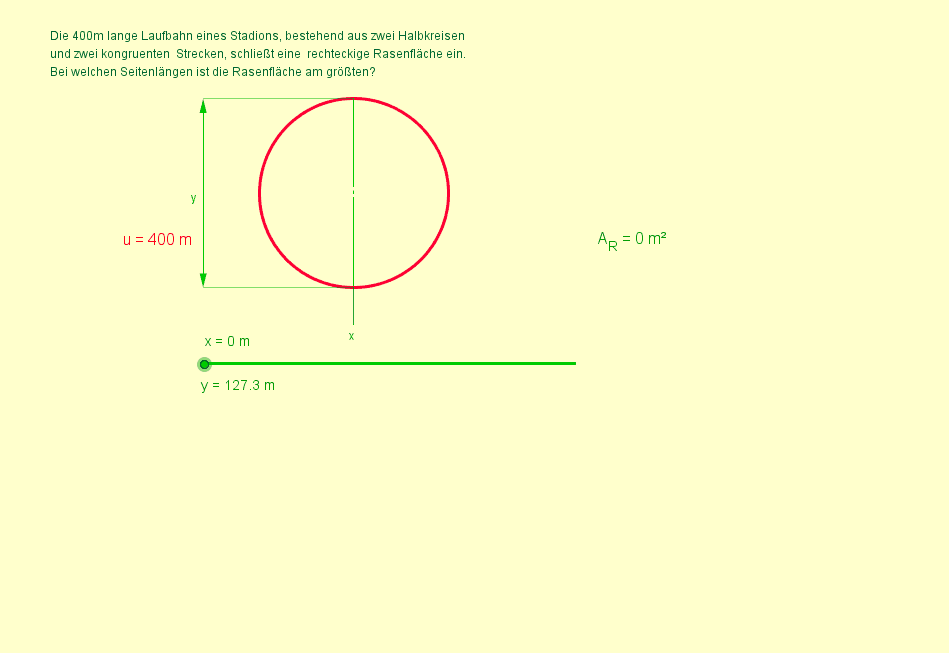 Extremwertaufgabe Stadiongre